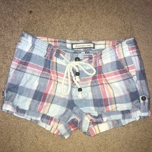 Abercrombie and Fitch Cotton Plaid Shorts